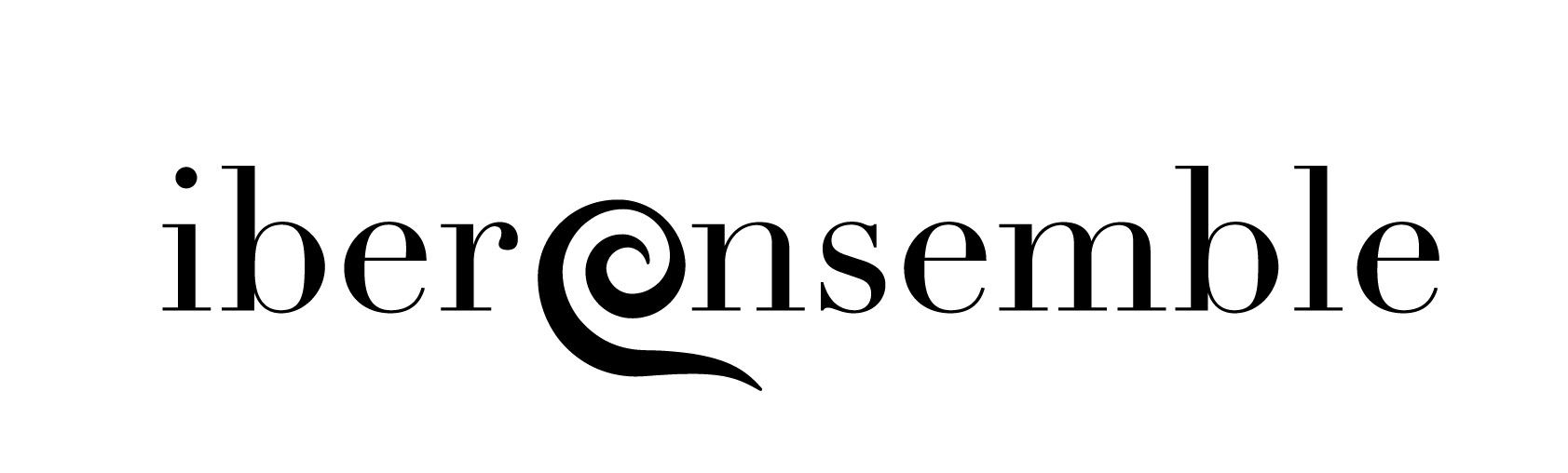 Logotipo del grupo de Música de Cámara iberEnsemble versión en negro