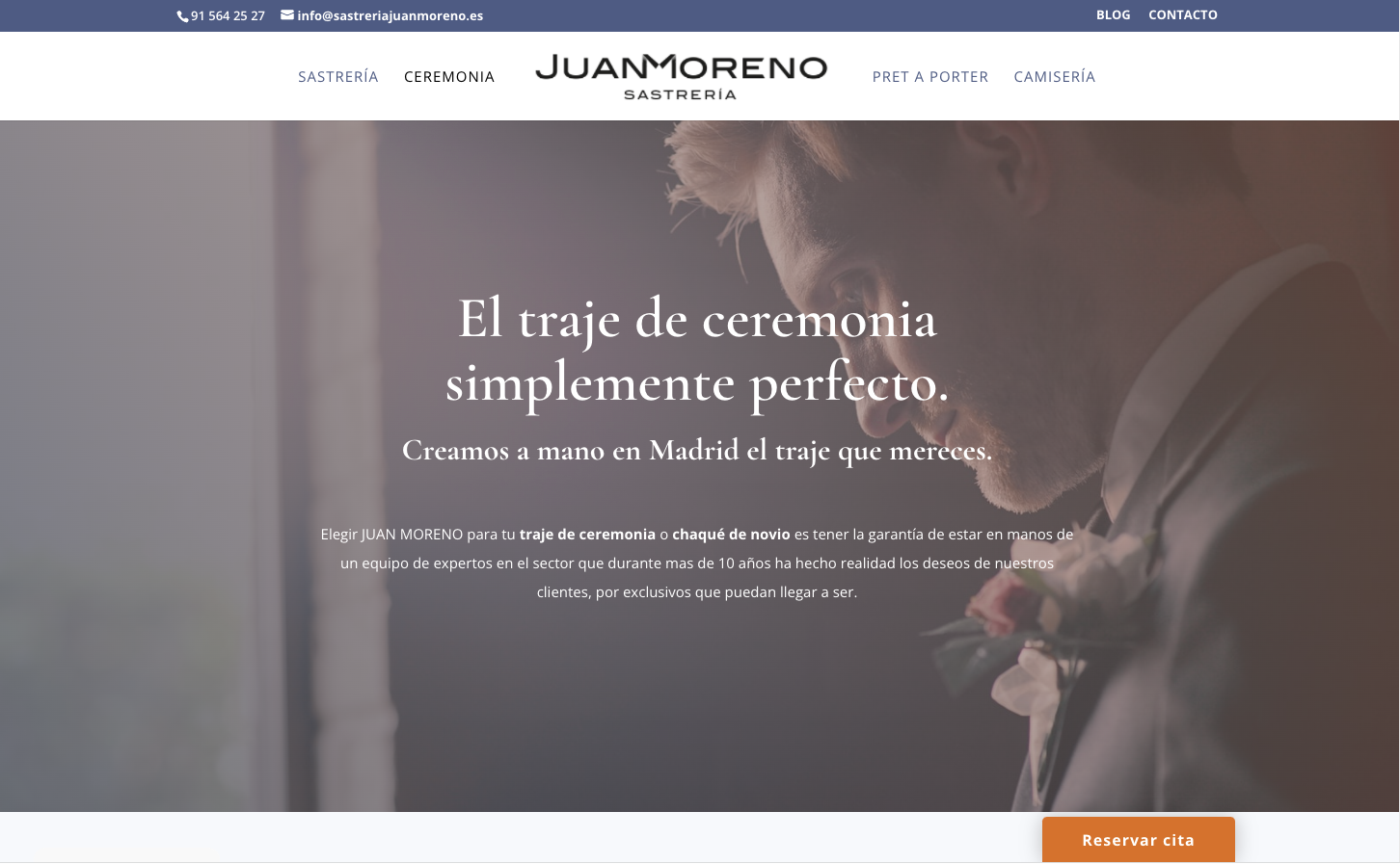 Trajes de ceremonia - Sastrería Juan Moreno