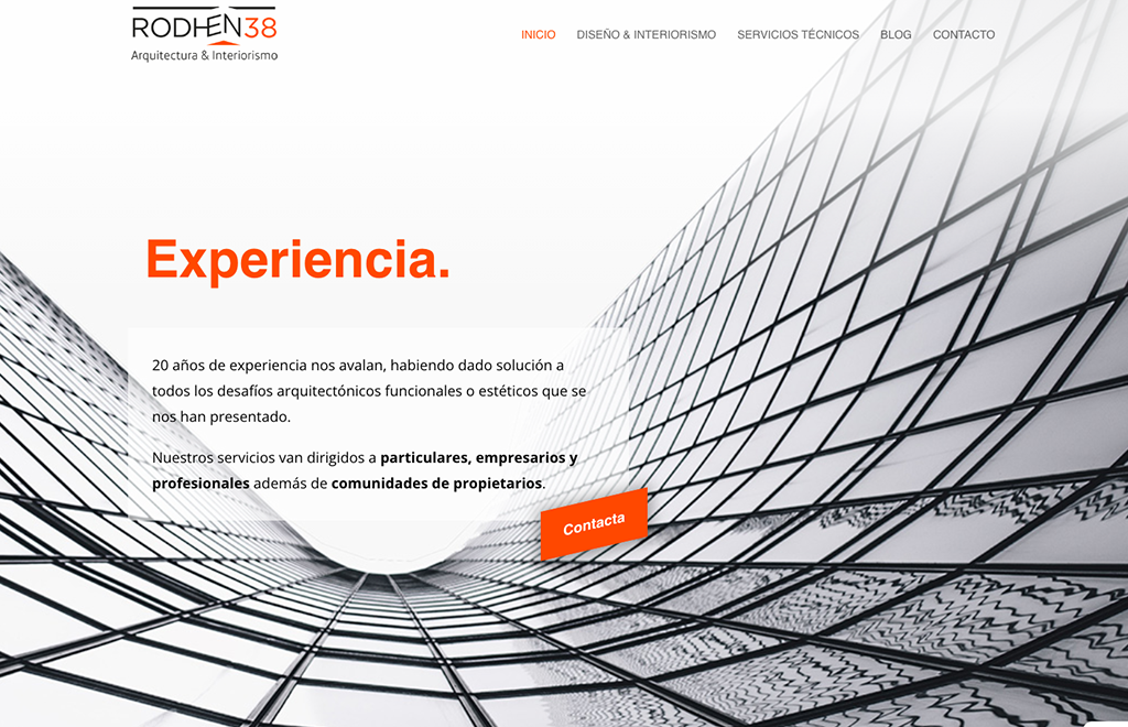 diseño página home web interiorismo