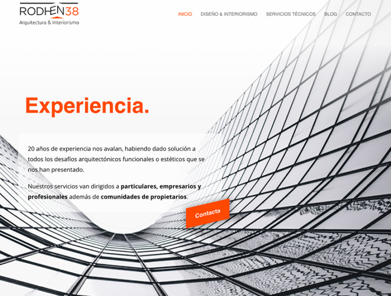 Sitio web para empresa de decoración e interiorismo Rodhen38